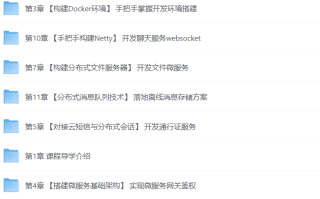 慕课网实战课-SpringCloud+Netty集群实战千万级IM系统-399元-完结